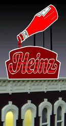 Miller Engineering HO 1082 Heinz Billboard, Animated Neon Style Sign Kit