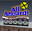 Miller Engineering HO/N 44-1852 Small All Aboard Billboard, Animated Neon Style Kit