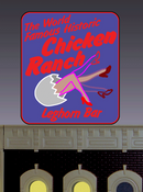 Miller Engineering HO/N 44-2652 Small Chicken Ranch, Animated Neon Style Kit