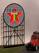 Miller Engineering HO/O 5181 Texaco Roadside Billboard, Animated Neon Style Sign Kit