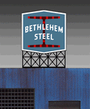 Miller Engineering HO/O 5281 Bethlehem Steel, Animated Neon Style Sign Kit