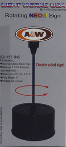 Miller Engineering O 55-045 A&W Rotating Sign, Animated Neon Style Sign Kit