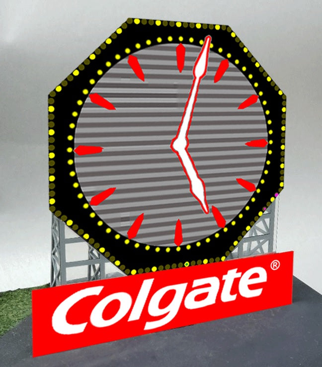 Miller Engineering HO/N 44-3252 Colgate Clock Billboard, Animated Neon Style Sign Kit