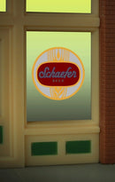 Miller Engineering O/HO 8925 Schaefer Beer Window Sign, Animated Neon Style Sign Kit