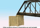Monroe Models 930 2 Cut-Stone Bridge Abutments With 4 Wing Walls, HO Scale