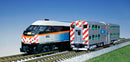 Kato N 1068701S MP36PH Chicago Metra Gallery Bi-Level Commuter Train Set, Chicago Metra (4-Pack) (DCC & Sound-Equipped)