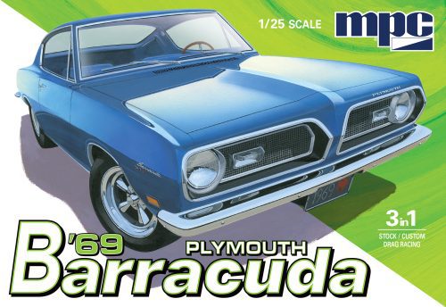 Model Power MPC994 1969 PLYMOUTH BARRACUDA 1:25 SCALE MODEL KIT 1:25