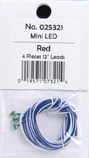 MRC 025321 Light Genie Surface Mounted LED, Mini Red with 12" Leads (Pack of 4)