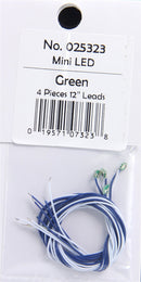 MRC 025323 Light Genie Surface Mounted LED, Mini Green with 12" Leads (Pack of 4)