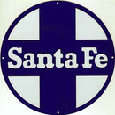 Microscale 10038 Santa Fe 8" Round Embossed Aluminum Sign (Shown with clear cover in place)