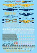 Microscale HO 87-0077 Santa Fe Yellow Warbonnet Scheme EMD F-Unit Freight Diesels (1952-1980)