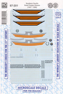 Microscale HO 87-0201 Southern Pacific/Cotton Belt Black Widow Scheme Diesels (1947-1958)