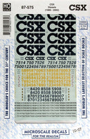 Microscale HO 87-0575 CSX Diesels (1989-2002)