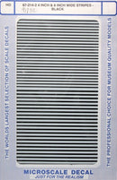 Microscale HO 91132 Striping 4" and 6" Widths, Black