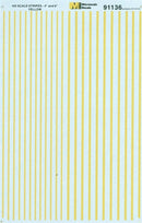 Microscale HO 91136 Striping 4" and 6" Widths, Yellow
