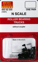 Micro-Trains N 00302030 (1031) Roller Bearing Trucks without Couplers (1 Pair)