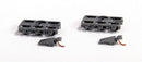 Micro-Trains N 00342061 (1018-S) Silver 6-Wheel Lightweight Passenger Car Trucks (1 Pair, Partially Assembled)