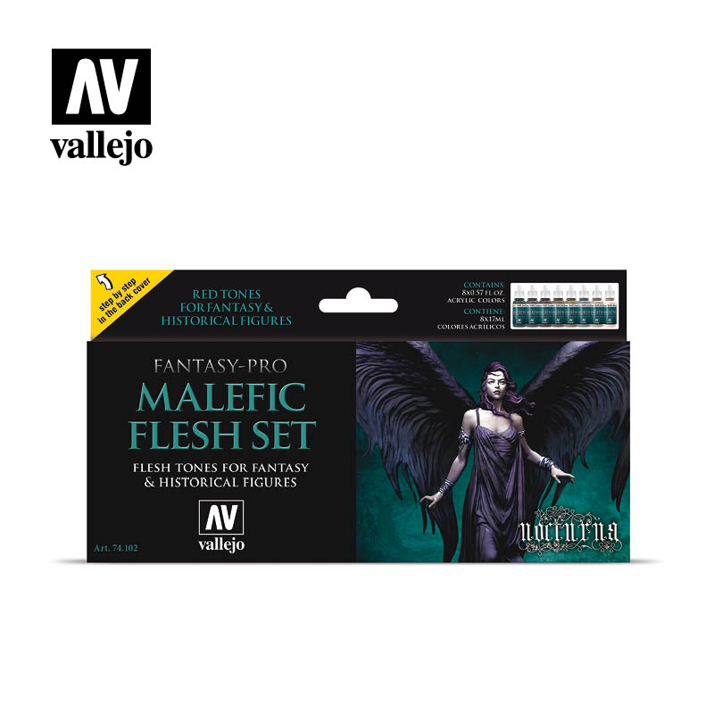 Vallejo Acrylic Paints 74102 Malefic Flesh Paint Set (8-Pack)