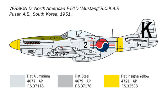 Italeri 1452 - SCALE 1 : 72 North American F-51D Mustang Korean War