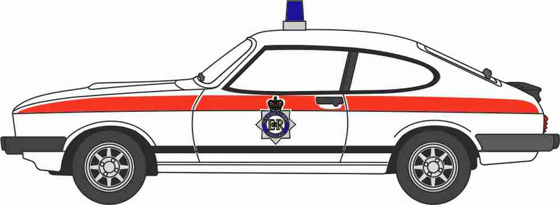 PREORDER Oxford Diecast N NCAP007 Ford Capri MK III, Merseyside Police