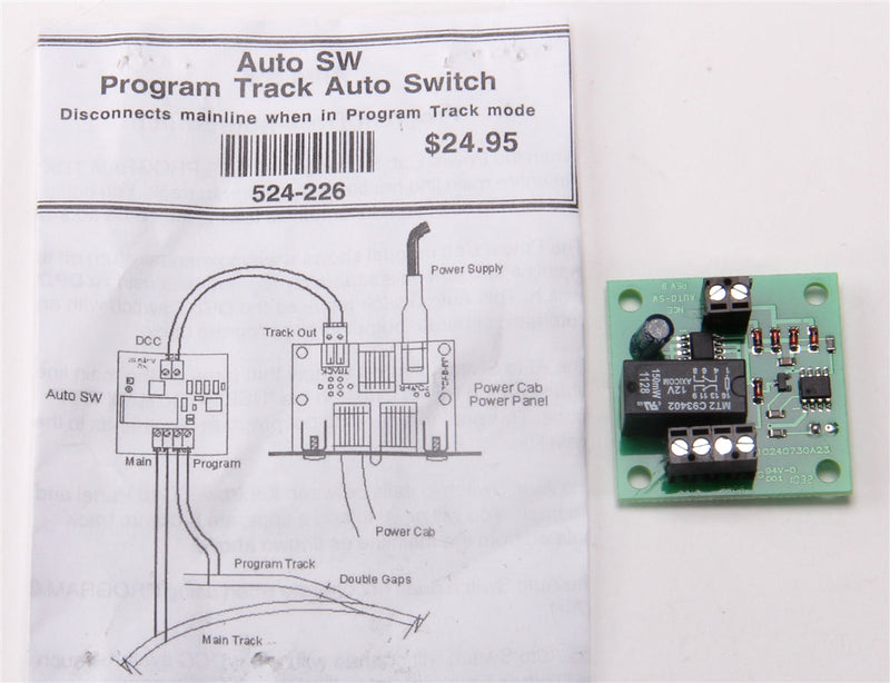 NCE 524226 (Auto-SW) Program Track Auto Switch