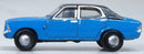 Oxford Diecast NCOR3005 1970 Ford Cortina Mark III - Assembled -- Electric Monza Blue, Black, N Scale