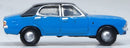 Oxford Diecast NCOR3005 1970 Ford Cortina Mark III - Assembled -- Electric Monza Blue, Black, N Scale