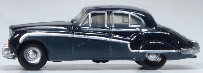 Oxford Diecast NJAG8003 1956 Jaguar MKVIII Sedan - Assembled -- Indigo Blue, Cotswold Blue, N Scale