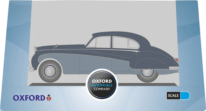 Oxford Diecast NJAG8003 1956 Jaguar MKVIII Sedan - Assembled -- Indigo Blue, Cotswold Blue, N Scale