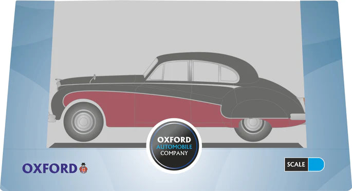 Oxford Diecast NJAG9004 1959 - 1961 Jaguar MkVIII-IX - Assembled - Black, Imperial Maroon, N Scale