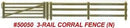 N Scale Architect N 61050 3-Rail Corral Fence (300 Scale Feet)