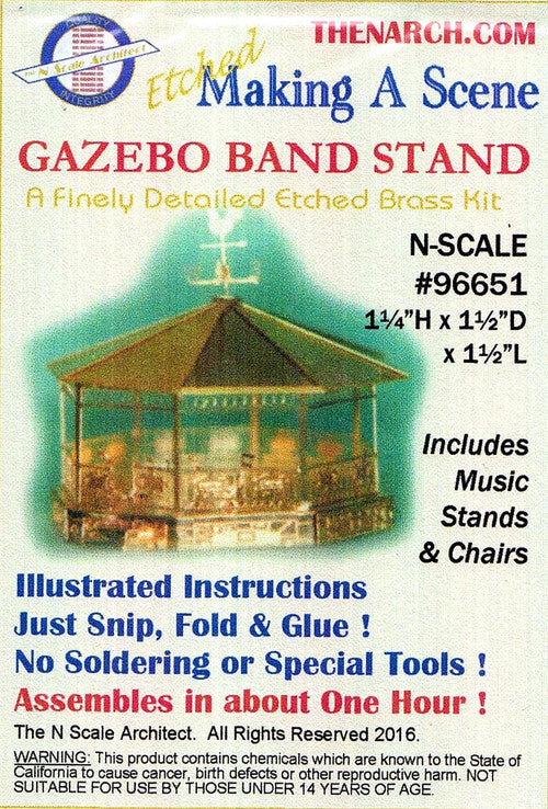 N Scale Architect N 96651 Shire Scenes Gazebo Band Stand Kit