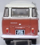 Oxford Diecast 553-NVWS001 1951 Volkswagen T1 Samba Passenger Van - Assembled -- Sealing Wax Red, Beige Gray, N Scale