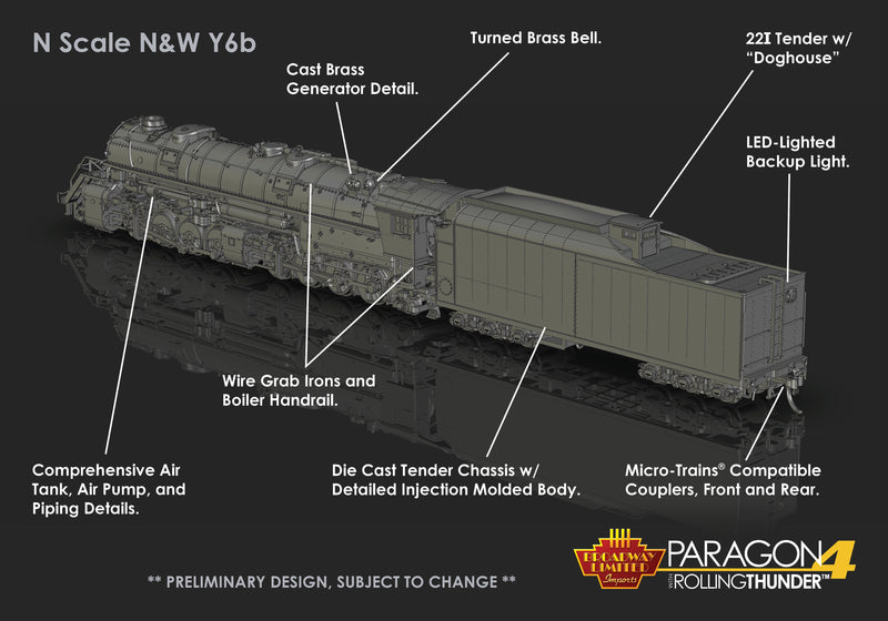 BLI 7222 N&W Y6b 2-8-8-2,