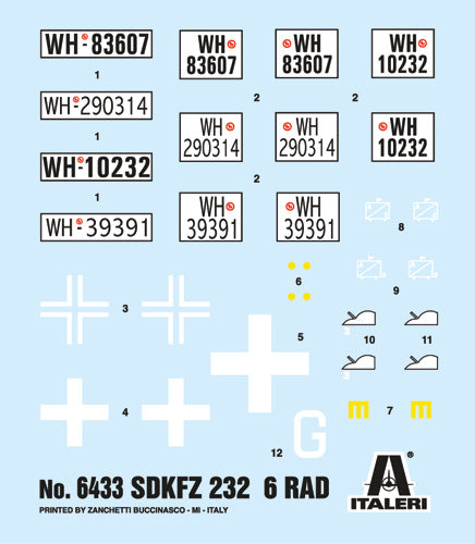 Italeri 6433 - SCALE 1 : 35 Sd. Kfz. 232 6 Rad.