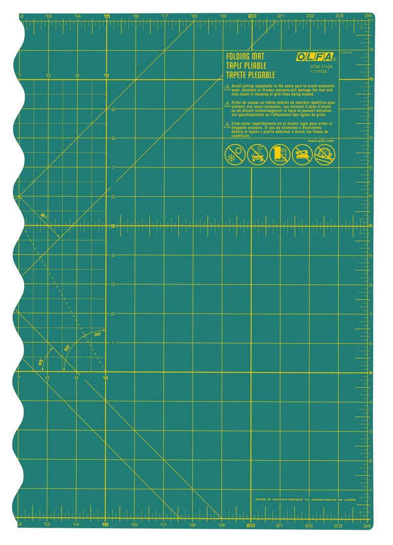 OLFA 17"x24" Folding Cutting Mat (FCM-17x24)