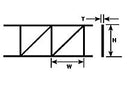 Plastruct 90926 OWT-106 Pratt Style Styrene Open Web Truss, 1-1/4" (2-Pack)
