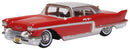 Oxford Diecast HO 87CE57002 1957 Cadillac Eldorado Brogham, Dakota Red Stainless Steel