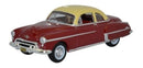 Oxford Diecast HO 87OR50001 1950 Oldsmobile Rocket 88 Coupe, Chariot Red/Canto Cream (Discontinued)