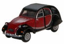 Oxford Diecast N NCT001 Citroen 2CV Charleston, Maroon/Black