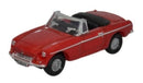 Oxford Diecast N NMGB001 MGB Roadster, Tartan Red