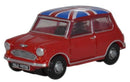 Oxford Diecast N NMN001 Austin Mini, Tartan Red/Union Jack Roof