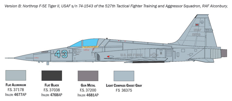 Italeri 2827 - SCALE 1 : 48 F-5E Tiger II