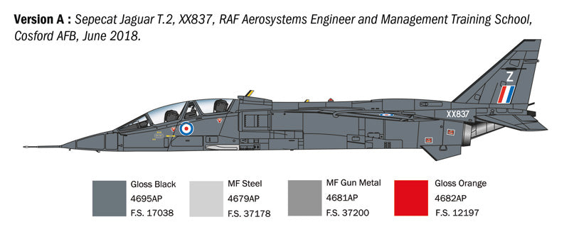 Italeri 1470 - SCALE 1 : 72 Jaguar T.2 R.A.F. Trainer