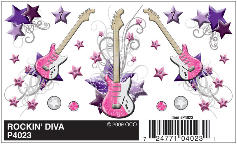 PineCar 4023 Rockin' Diva Dry Transfer