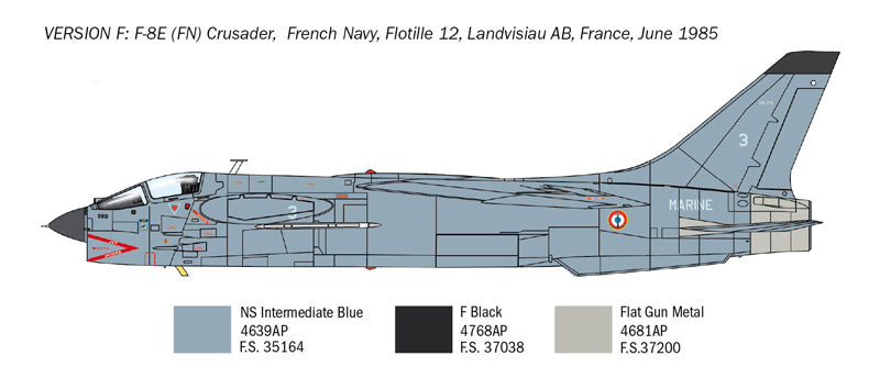 Italeri 1456 - SCALE 1 : 72 F-8E Crusader