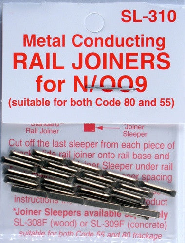 Peco N SL310 Metal Conducting Rail Joiners for both Code 55 and 80 (24)