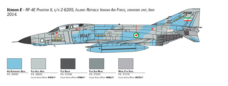 Italeri 2818 - SCALE 1 : 48 RF-4E Phantom II