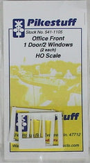 Pikestuff HO 541-1105 Office Front 1 Door and 2 Windows