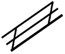 Plastruct 90692 (1:100) Styrene Stair Rail, HO Scale